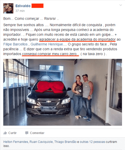 Conseguiu comprar seu carro zero.