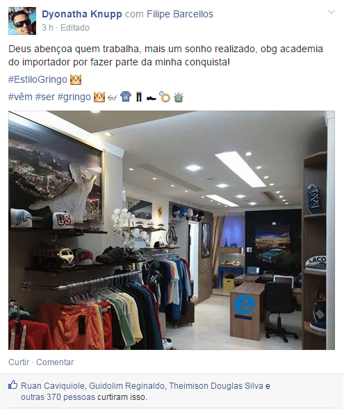 cliente que montou uma loja top de importados, agradece a academia do importador