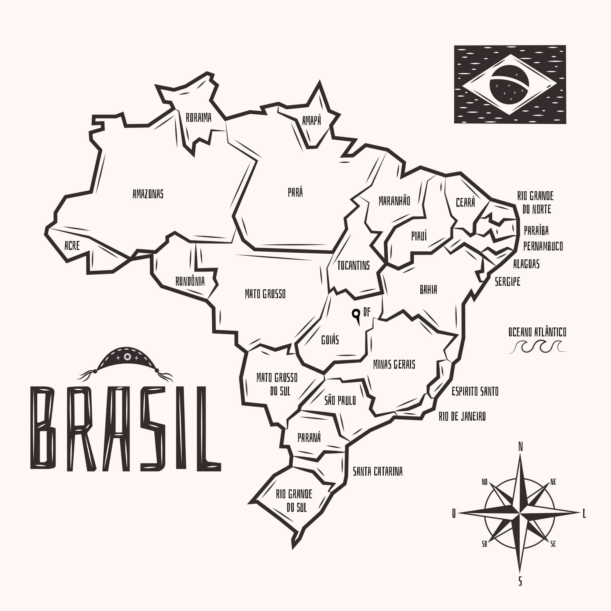 mapa do brasil / remessa conforme